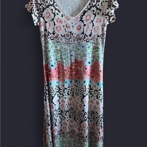 Floral Multicolor Women's Dress